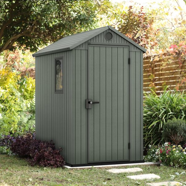 Keter 4’x6′ Norfolk Leisure Darwin Heavy Duty Plastic Garden Shed – Green