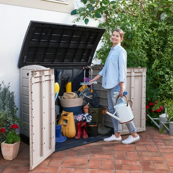 Keter Store-it-out ARC Beige & brown 1200L Garden storage box 1200mm 1460mm